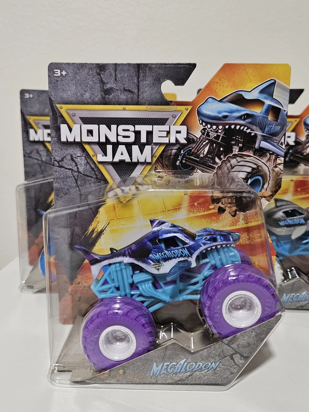 Complete Set Of Monster Jam Series 2 Megalodon Monster Truck - Fire, Ice,